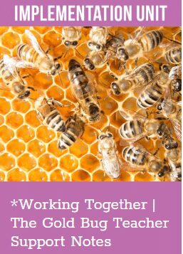 Readtopia at Home: Supporting Students with Complex Needs - Building Wings Cover of Readtopia Implementation Unit: Working Together | the Gold Bug Teacher Support Notes.