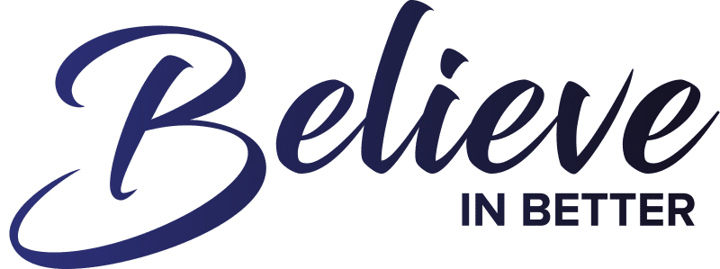 Believe in Better - Building Wings "Believe in Better" written in dark blue.