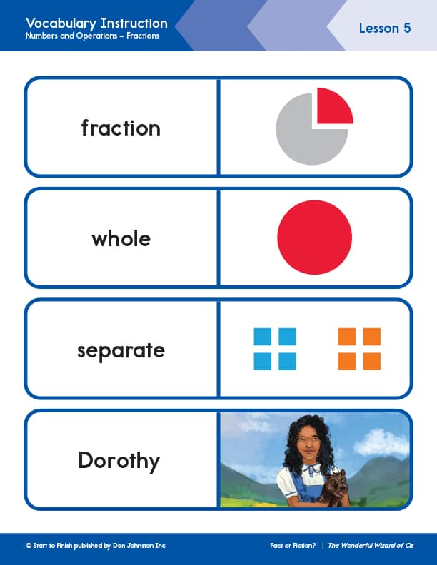 fact_or_fiction_vocab_instruction_math_lesson - Building Wings Page from Readtopia Fact or Fiction Vocabulary Instruction lesson with shape identification.