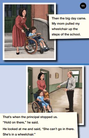 page 11 from the Readtopia graphic novel Rolling Warrior - Building Wings