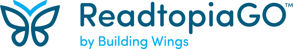 ReadtopiaGO Comprehensive Early Literacy Curriculum Logo - Building Wings