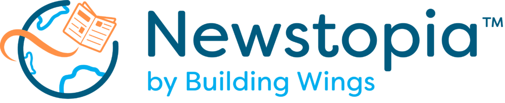 Transparent Background_Newstopia-TertiaryLogo-Left-FullColor 1 - Building Wings Newstopia logo