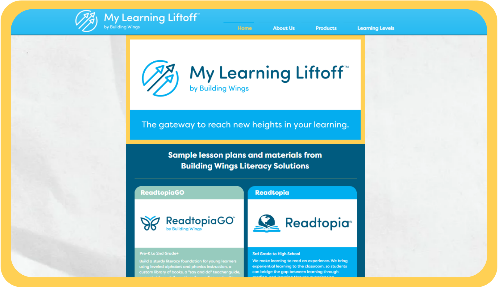 Building Wings_My Learning Liftoff_Homepage - Building Wings