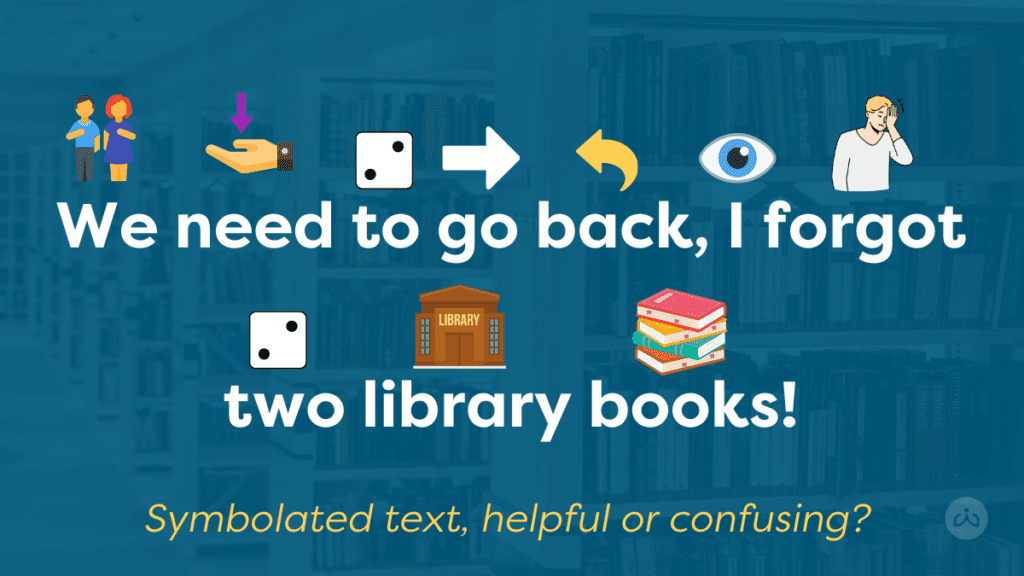 Confusing to use symbolated text - Building Wings An example of how symbolated text can be confusing