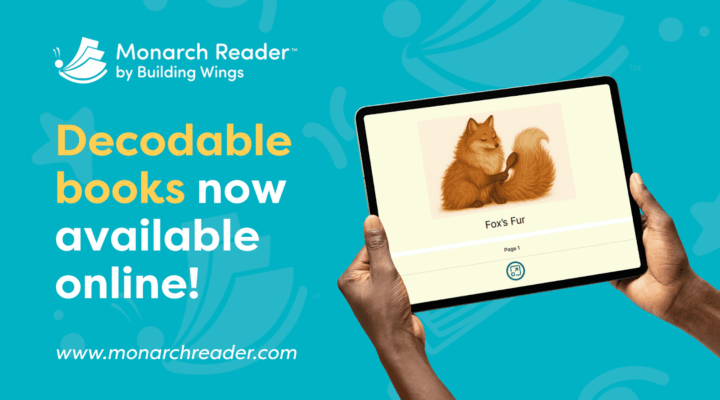 Monarch Reader online decodable books for beginning readers and special education literacy instruction.